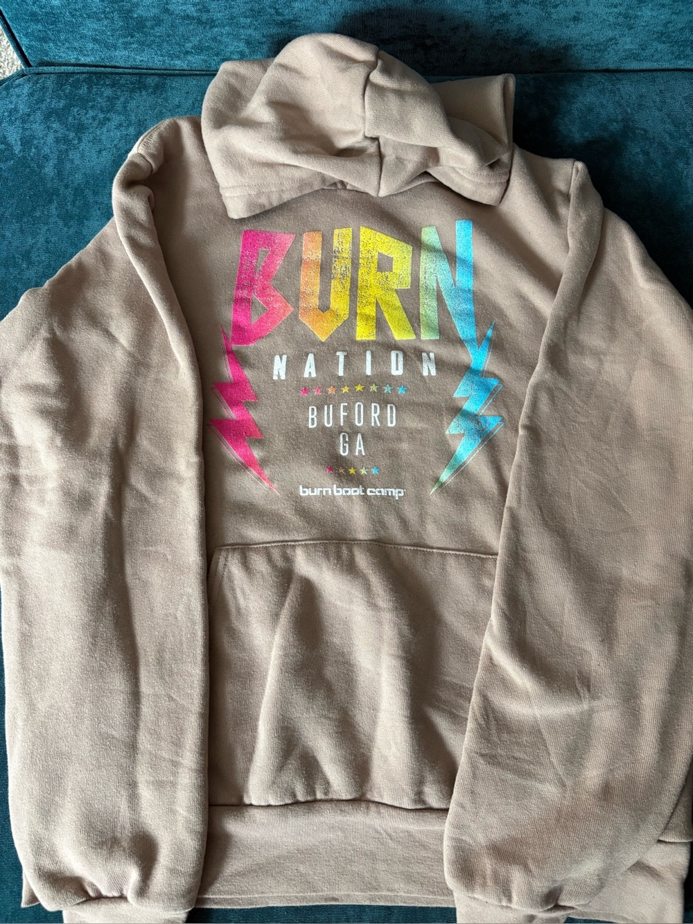 Light tan Burn boot camp hoodie